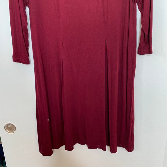 3/$20 Umgee red pleated skater three quarter sleeve flared mini dress SZ S - Picture 4 of 9
